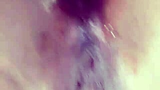 black ebony babe shoves brush deep in ass fucking herself