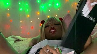 Misa explodes in intense orgasm during death note cosplay masturbation