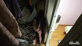 step mom creampie pantry fuck during christmas decorating