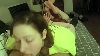 Redhead Slave Deepthroats Belly-Down in BDSM Submission