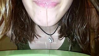 Female Spits in Fetish Tease High Definition Close-Up