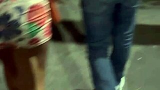 hotwife belinha flashes pussy at crowded bar for lover's samba fuck!