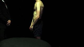 Twink zac steele stripped auctioned max sargent measures fucks deep asshole toys