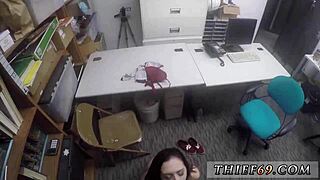 petite teen suspect cooperates with old cop in office
