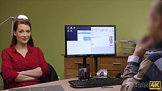 Loan4k. Hypnotic Big Boobs Trick Credit Manager in Casting Interview