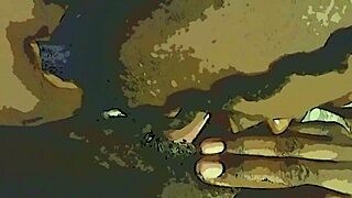 watch this ebony dildo and tongue tag team her dripping wet pussy