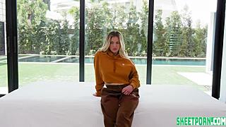 hey shy petite blonde royce swells deepthroats pov while kissing her way to hardcore waves