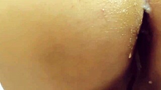 bbw anal fisting creampie fills gaping asshole