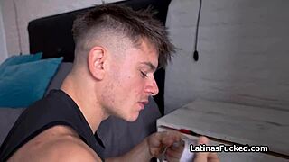 panty sniffer rams juicy big latina milf tits hard!