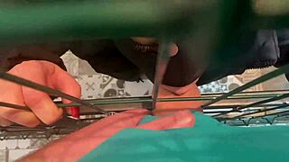 curvy milf calla serves breast milk coffee in tight leggings preview