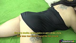 damn brazilian milf's big ass bent over doggystyle after stepdad fight