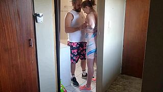 neighbors milf cheats with homemade gym pussy pounding