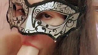 Russian Brunette Stockings Suck Dildo Dirty Talk Finger Pussy Close-Up Anal Gaping