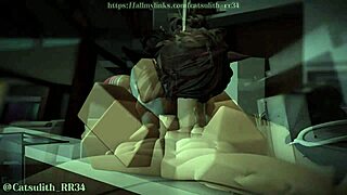 Cheerleader sneaks in after close for rough doggystyle creampie fuck