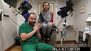 kalani luana's huge tits get spread wide backstage before face fucking blast of cum