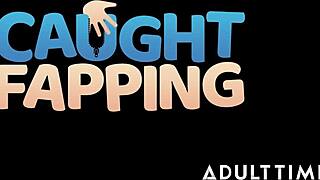 caught codi vore masturbating perv manager fucks her huge tits