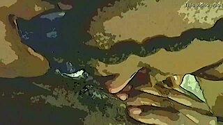 watch this ebony dildo and tongue tag team her dripping wet pussy