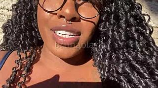Black teen masturbates creamy pussy joi at home gozando gostoso