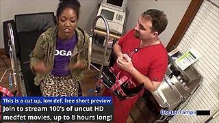 DR TAMPA GIVES LOTUS LAIN HUMILIATING LATEX PHYSICAL WITH GLOVE SPREADING!