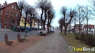 This blonde teen plays toys on casting couch