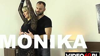 Monika Chops Cock from Room Service in Stockings HD German Milf