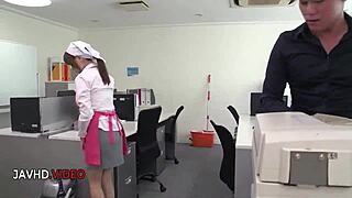 office lady chihiro akino, crave my creampie after blowjob?