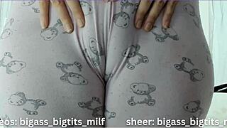 her plump camel toe lips peek out teasingly before she spreads wide for the camera