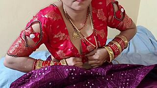Sali In Lehenga Blouse Gets Tits Out By Stepbrother On Bed For Dirty Fuck