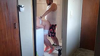 neighbors milf cheats with homemade gym pussy pounding