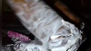 Watch this nasty african dude stroke his monster cock solo on cam