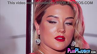 omg sapphire stare's huge ass pops in red lingerie!