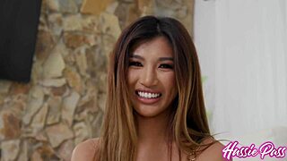 Clara Trinity's petite asian spinner takes bbc bareback pounding