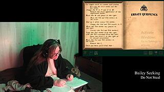 naked bbw brunette plays haunting of castle malloy part 5