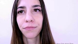 Skinny Teen 18+ Model Swallows Producer's Cum After Seductive Casting Sofa Fuck