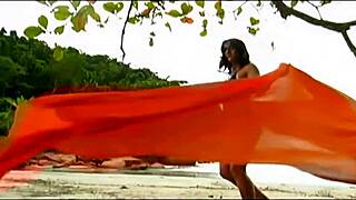 kneeling cocksuck turns to hanging pussy pound in water