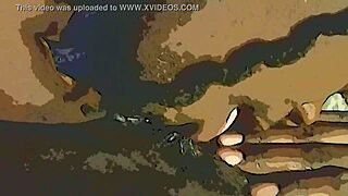 watch this ebony dildo and tongue tag team her dripping wet pussy