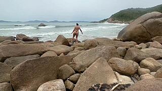 Big Ass Wife Twerks Thong in Beach Fuck?