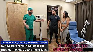 mia spreads wide for her first intense gyno exam
