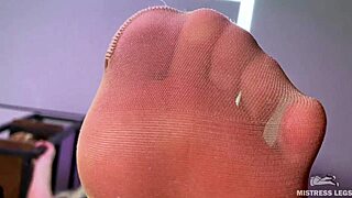 i worship goddess's nylon soles from below pov