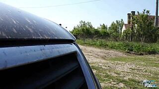 hey, horny brunette gets wild outdoor motorbike ride