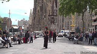 Alt Mistress Ignites Spanish Babe's Public Shame