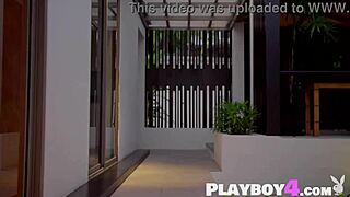 Cute babe Kailena strips naked showing big tits!