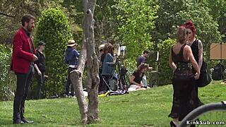 Alt Mistress Ignites Spanish Babe's Public Shame