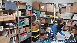 i plow petite teen thief's tight pussy after catching her