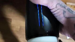 Amateur Dude Tests His Brand New Masturbator Toy Hard