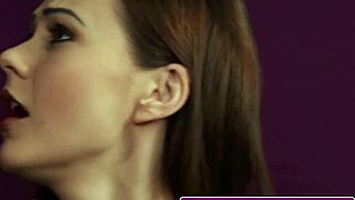 British bdsm babe bound for maledom facial cumshot