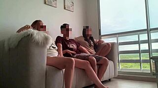 mi mejor amiga y hermanastra share my cock movie turns mff blowjob ride!