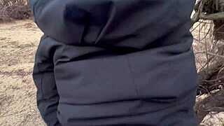 Winter Lake Public Fuck Wife Bent Over Snow Doggystyle