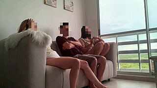 mi mejor amiga y hermanastra share my cock movie turns mff blowjob ride!