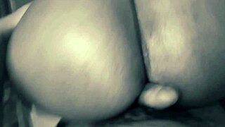 Thick ebony bitch shakes ass then takes doggystyle pounding